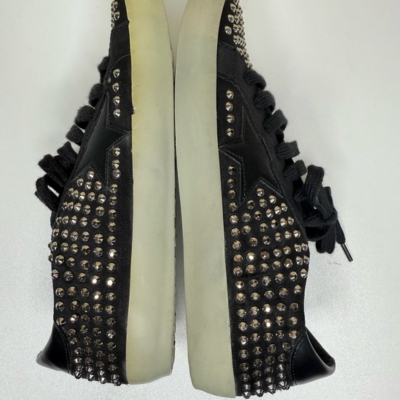 Black star Studded rockstar Women's Sneakers - Picture 3 of 10